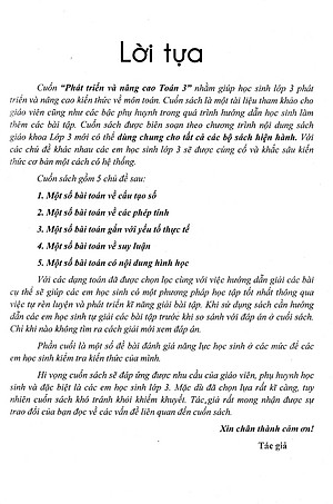 Phát Triển Và Nâng Cao Toán 3 (Dùng Chung Cho Các Bộ SGK Hiện Hành) 