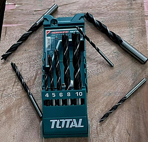 BỘ MŨI KHOAN GỖ 5 CHI TIẾT 4-10MM TOTAL TACSD7056