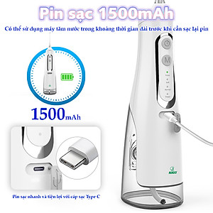 Máy Tăm Nước Cầm Tay Nikio NK-M209 - Dung Tích Lớn 360ml, Hàng Chính Hãng 