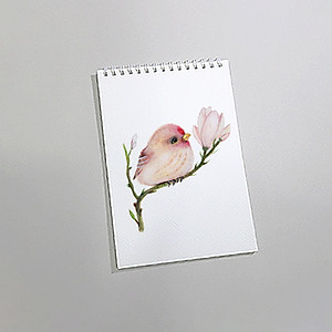 Sổ vẽ màu nước A4 giấy chuyên dụng có vân đẹp nhập từ Ý định lượng 300gsm, loang màu tốt lên màu trong tự nhiên,15 tờ/cuốn Green Art-Hàng chính hãng