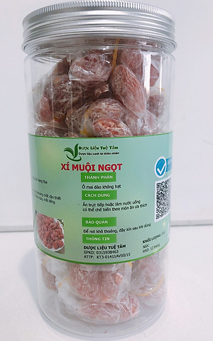 Xí muội ngọt - Vị chua ngọt - Ô Mai Đào Không Hạt 500gr)
