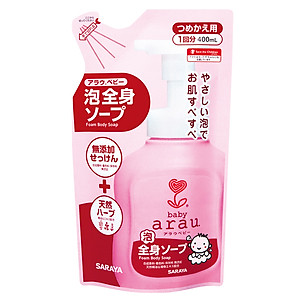 Bọt Tắm Gội Thảo Mộc Arau Baby Túi 400ml 