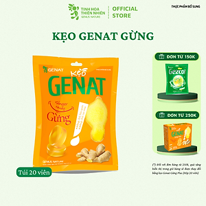 kẹo Genat Gừng (Túi 20 viên) - Tinh Hoa Thiên Nhiên