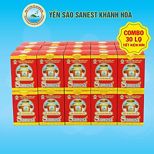 [Combo 30 lọ] Nước Yến sào Khánh Hòa Sanest đóng lọ 70ml