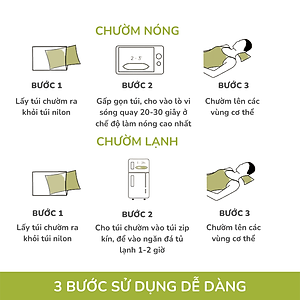 Túi chườm nóng thảo dược giảm đau nhức mỏi mắt dùng lò vi sóng - Hapaku
