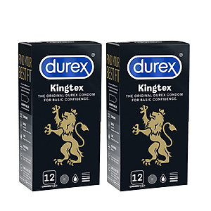 Bộ 2 hộp bao cao su Durex Kingtex 12s (hộp 12 bao) 