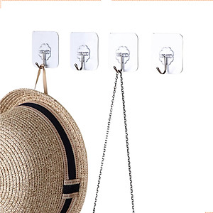 Móc Dán Tường ,Treo Đồ Trong Suốt Siêu Dính, Chịu Lực Tốt