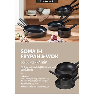 Chảo Rán Lock&Lock Soma - Màu Đen (Có Thể Sử Dụng Bếp Từ)