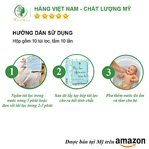 Túi lọc thảo mộc tắm bé ngăn ngừa rôm sảy, dưỡng da và tóc bé mềm mại Wonmom 120g ( 10 Túi/ Hộp )