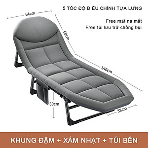 Giường Ngủ Văn Phòng Gấp Gọn, Giường Xếp Thông Minh Di Động Nằm Nghỉ Trưa Tiện Ích. Khung Thép Sơn Tĩnh Điện - Hàng chính hãng