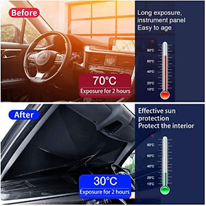 Ô dù che nắng kính lái ô tô, xe hơi - Chống nóng và bảo vệ taplo hiệu quả