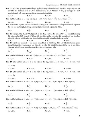 Sách - Tuyển Tập 3 Chủ Đề Hay Và Khó- Xác Xuất Có Điều Kiện- Một Số Yếu Tố Của Lý Thuyết Đồ Thị