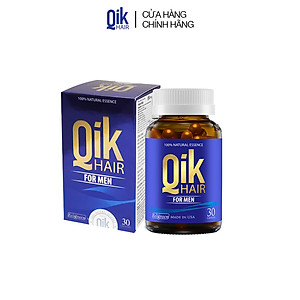 [Hộp 30v] Viên Uống Kích Thích Mọc Tóc Qik Hair For Men Ecogreen Giảm Rụng Tóc Cho Nam
