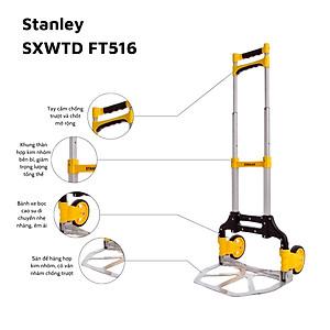 Xe Đẩy Tay 2 Bánh Cao Cấp Có Thể Gấp Gọn Stanley FT516