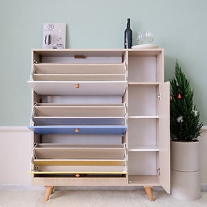 TỦ GIÀY GỖ CAO CẤP OHAHA PHỐI NHIỀU MÀU 01 - TG054