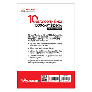 Sách 10 Ngày Có Thể Nói 1000 Câu Tiếng Hoa Mọi Tình Huống (Kèm CD)