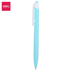Bút Bi Xanh Ngòi 0.7 Đầu Bấm Deli - Vỏ Nhựa Màu Sắc Xinh Xắn Cute Macaron Pastel Viết Siêu Mượt - Phù Hợp Văn Phòng Học Sinh Ghi Chép Sổ Tay - EQ03330