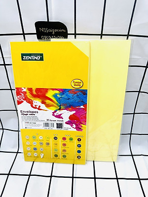 Xấp 10 Cái Bao Thư 12*22 Zentino Màu Sắc Đa Dạng