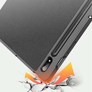 Bao da dành cho SamSung Galaxy Tab S9 Fe chính hãng Dux Ducis Domo chống sốc, có khay đựng bút - hàng chính hãng 