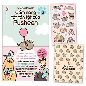 Sách - Tớ Là Mèo Pusheen - Tập 3 - Cẩm Nang Tất Tần Tật Của Pusheen - Tặng Kèm Bảng Sticker + Mini Clearfile