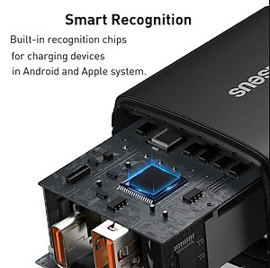 Cóc sạc  Baseus Compact Quick  nhỏ gọn 20W (USB + Type C Dual Port, 20W PD/QC 3.0 Multi Quick Charge Support) cho iPhone 12/iP11/XS Max, Android .. - Hàng chính hãng