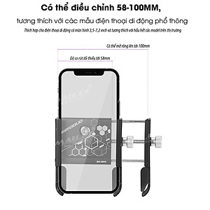 Giá đỡ điện thoại xe đạp, xoay 360 độ BN-2955 gắn nắp bát phốt/ pô tăng, vị trí cổ trụ tiết kiệm không gian, hợp kim nhôm cho xe đạp