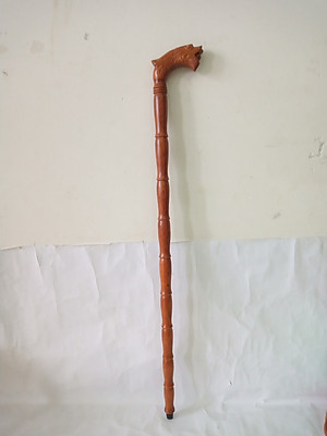 Gậy batoong gỗ hương chống trượt cho người già