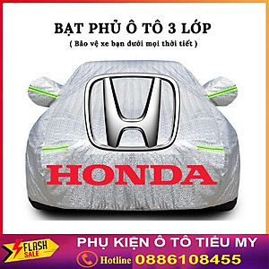 Bạt Phủ Xe Ô Tô Honda CRV, Brio, City, HRV, Accord, Civic, Jazz- Chất Liệu Bạt Tráng Nhôm 3 lớp