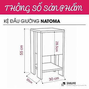 Tủ đầu giường decor sang trọng SMLIFE Natoma
