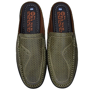 Dép Bít Mũi Nam HÀ NAM Da Bò Thật Cao Cấp GSB2070