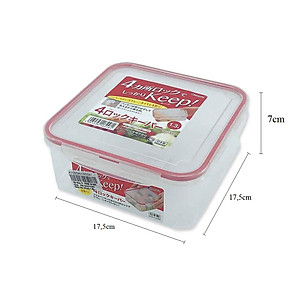 Combo 4 hộp nhựa trong đựng thực phẩm Inomata - Hàng nội địa Nhật Bản