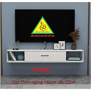 Kệ Ti Vi Treo Tường Trang Trí VTVG09 - Nội Thất Lắp Ráp