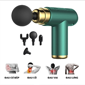 [XẢ LỖ] Máy massage thông minh cầm tay cao cấp 4 đầu, quy định tốc độ rung 6 giai đoạn, hỗ trợ massage chuyên sâu, giảm đau cơ, cứng khớp - Hàng chính hãng