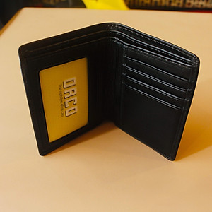 Ví/ Bóp Nam Dáng Đứng Màu Đen Dành cho Nam Da Bò Cao Cấp, Thiết Kế Tinh Tế, Thời Trang 2020 - ORCO (Kích thước 12 cm x 9 cm)