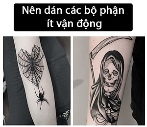 Hình Xăm To Miếng Dán Tạm Thời Tattoo Chống Nước Lâu Trôi Quyến Rũ
