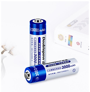 Bộ sạc 8 pin tự ngắt TẶNG kèm hộp 8 pin Dowblepow 3000mAh-Hàng chính hãng Doublepow