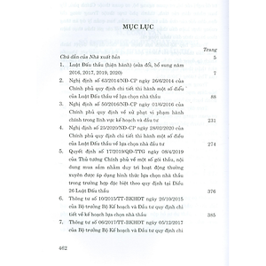 Sách Luật Đấu Thầu (Hiện hành) (Sửa đổi, bổ sung năm 2016,2017,2019,2020) Và các văn bản hướng dẫn thi hành)