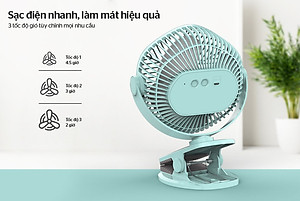 Quạt sạc mini SUNHOUSE SHD7111 - Hàng chính hãng