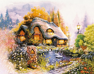 Bộ tranh xếp hình cao cấp 500 mảnh ghép – Ngôi Nhà Hạnh Phúc