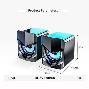 Bộ 2 Loa Mini Dorron V116, Âm Thanh Nổi, Bass Trầm - Phiên Bản Nâng Cấp - Hàng Chính Hãng