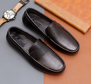 Giày lười da nam ORSIL mã  LF-AT01 2 màu đen và nâu