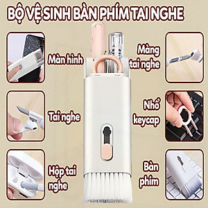 Bộ Dụng Cụ Vệ Sinh Tai Nghe, Bàn Phím Máy Tính Đa Năng 7 Trong 1, Nhỏ Gọn, Tiện Lợi - Hàng Chính Hãng