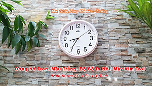 Đồng hồ Treo Tường Cao cấp KIM TRÔI EASTAR Tròn 31cm - Số Nổi 3D - Tặng Pin Maxell - BH 1 Năm