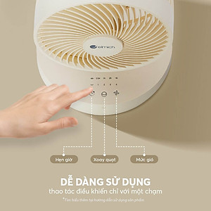 Quạt sạc tuần hoàn không khí Elmich CFE-8786, dung lượng pin lớn, hoạt động liên tục tới 10h, tạo nên luồng gió mạnh,  di chuyển linh hoạt 90° theo chiều ngang tạo luồng gió đa chiều, làm mát nhanh, dễ chịu - Hàng chính hãng