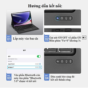 Bao Da Kèm Bàn Phím Chính Hãng Cho Samsung Galaxy Tab S10 FE, S10 FE Plus, S10 Plus – Bàn Phím Bluetooth Chính Hãng Dux Ducis Thiết Kế Mỏng Nhẹ, Tích Hợp Giá Đỡ, Có ngăn đựng bút - Hàng chính hãng