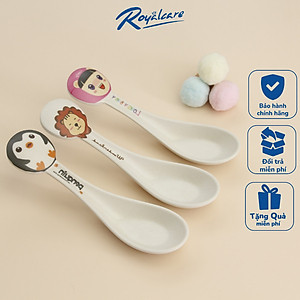 Thìa cán ngắn chất liệu bột tre Bamboo kháng khuẩn D7066 ROYALCARE - ăn dặm an toàn cho cho sức khỏe của bé