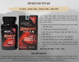 Thực phẩm chức năng hỗ trợ tăng cường sức khỏe nam giới Spartan Titan Damode lọ 30 viên
