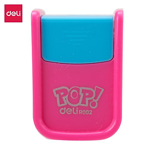 Gọt chì mini Deli - 1 lỗ/2 lỗ - Xanh lá/Hồng/Xanh dương - màu ngẫu nhiên - ER00200/ER00202/ER00300