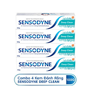 [Bộ 4] Kem Đánh Răng Sensodyne Deep Clean 100g/tuýp