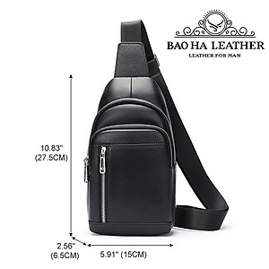 Túi đeo trước ngực, túi đeo vai da bò thật 9104 Túi đeo chéo vai